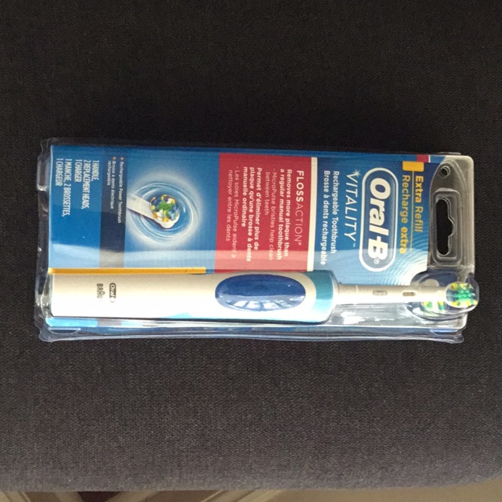 Blue Electric Toothbrush with Retail Packaging